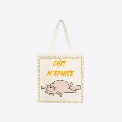 Tote bag "Chat m'épuise 2.0"