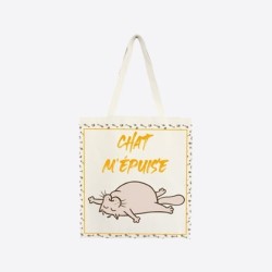 Tote bag "Chat m'épuise 2.0"