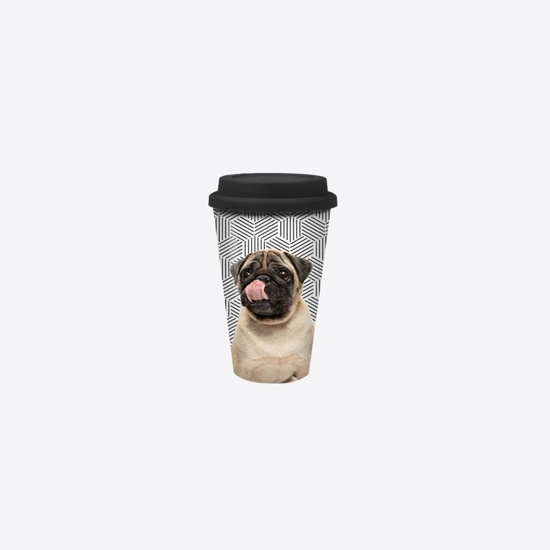 Travel Mug "Funny Pug"